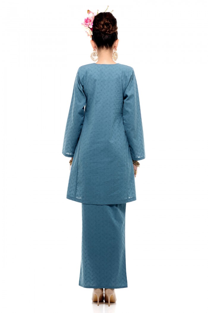 Klasik Kurung Pahang Chinta (Steel Blue)