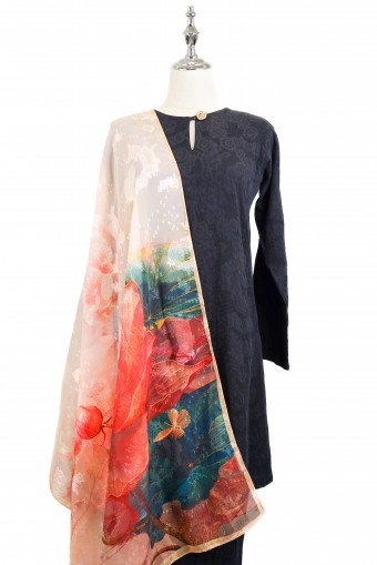 Flower Shawl - Signature Floral Edition (Crimson)