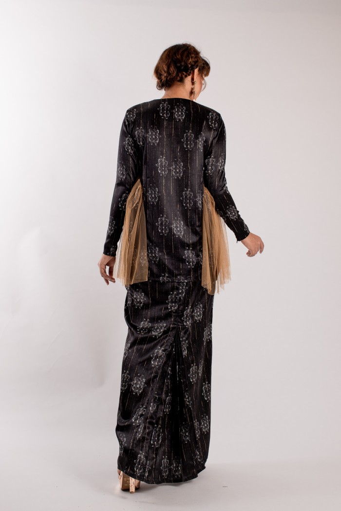 Daelyn Kurung Kedah Modern (Black)