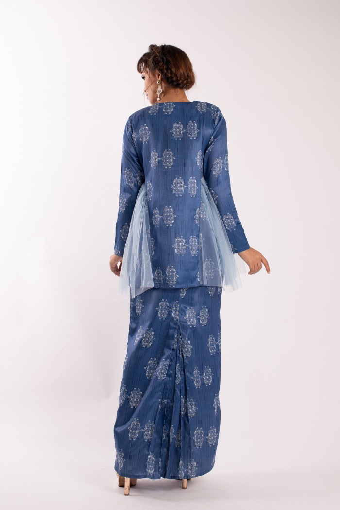 Daelyn Kurung Kedah Modern (Blue)