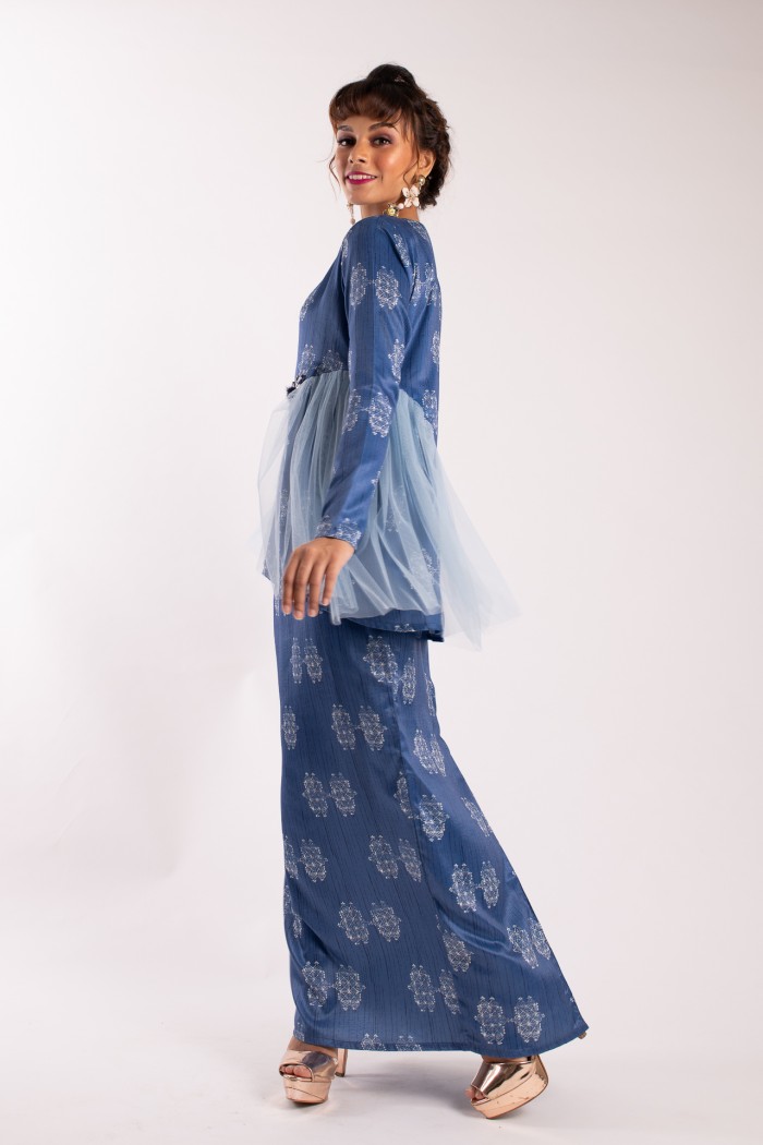 Daelyn Kurung Kedah Modern (Blue)