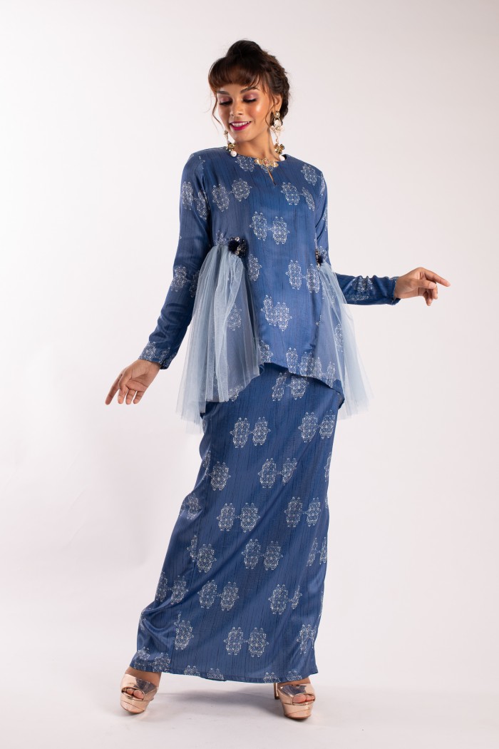 Daelyn Kurung Kedah Modern (Blue)