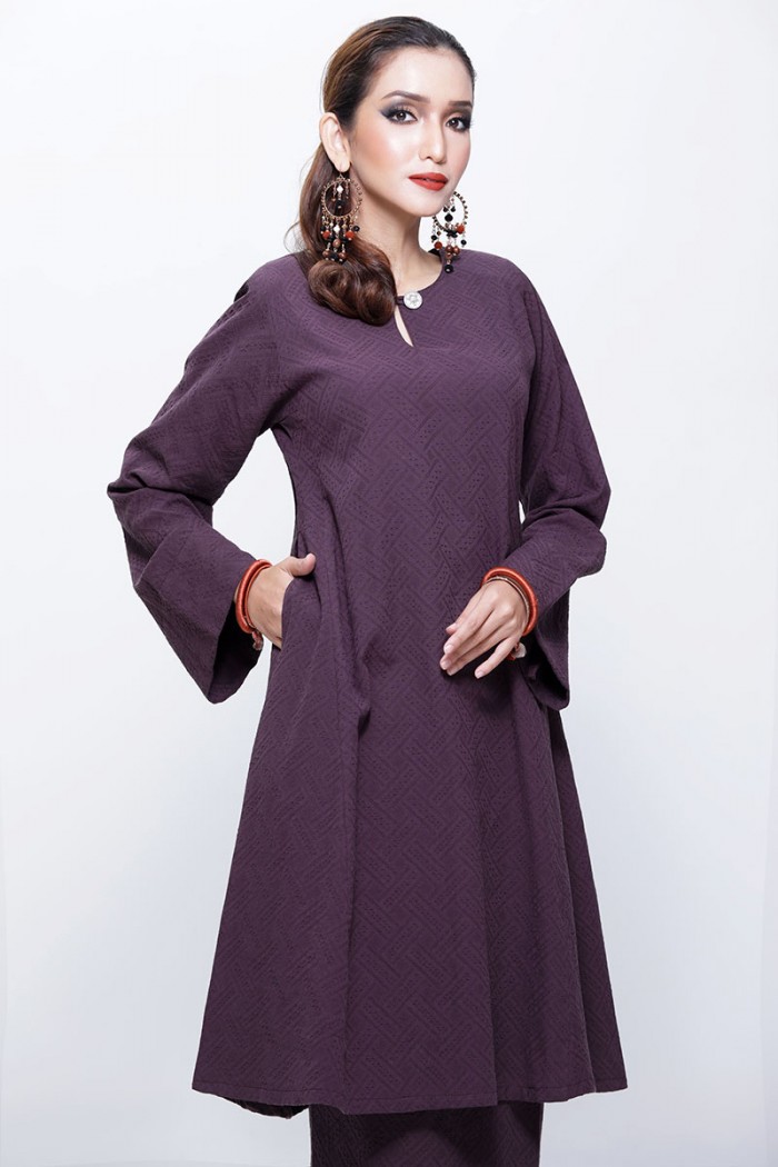 LIMITED EDITION - Kurung Riau Ghina (Dark Purple)