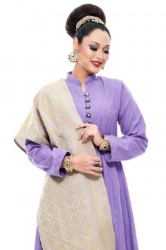 Selendang Songket Klasik (Dusty Purple Diamond)