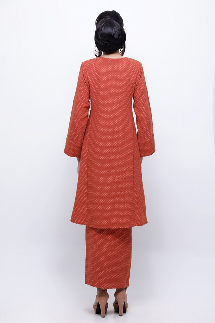 Kurung Riau Tun Fatimah (Burnt Orange)