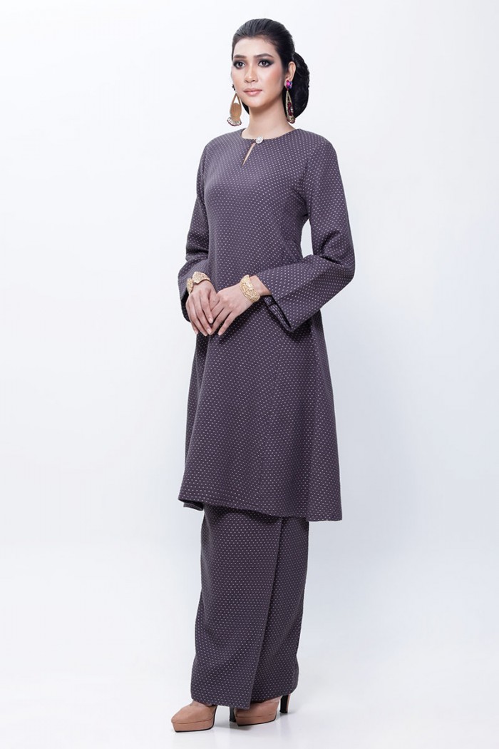 Kurung Riau Tun Fatimah (Dark grey)