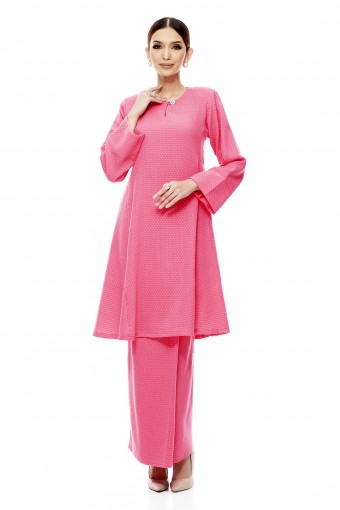 Kurung Riau Tun Fatimah (Coral Rose)