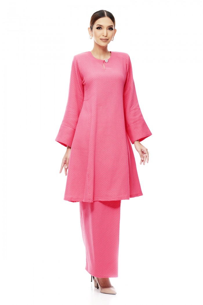 Kurung Riau Tun Fatimah (Coral Rose)