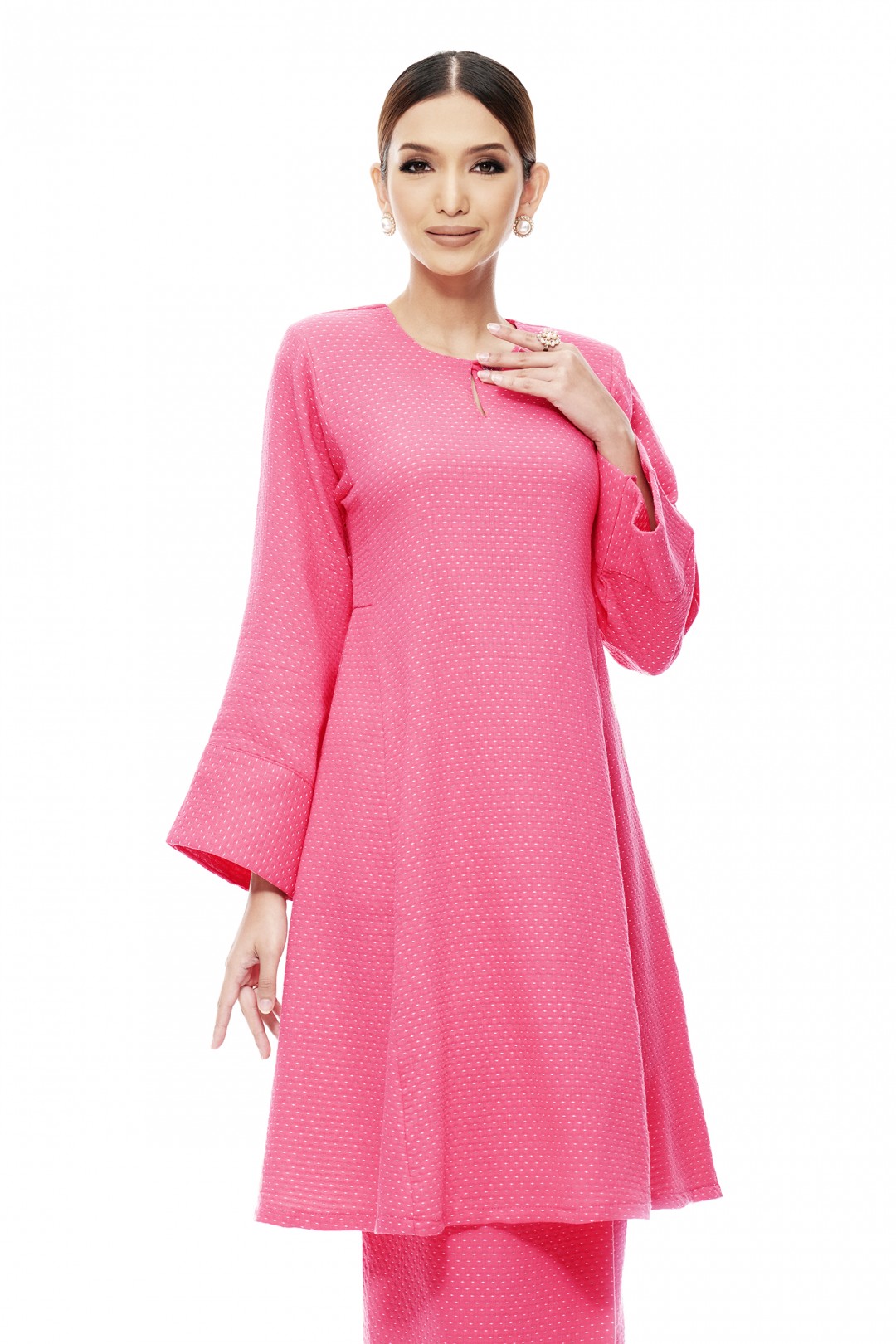 Kurung Riau Tun Fatimah (Coral Rose)