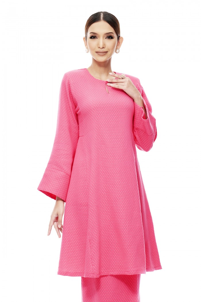 Kurung Riau Tun Fatimah (Coral Rose)