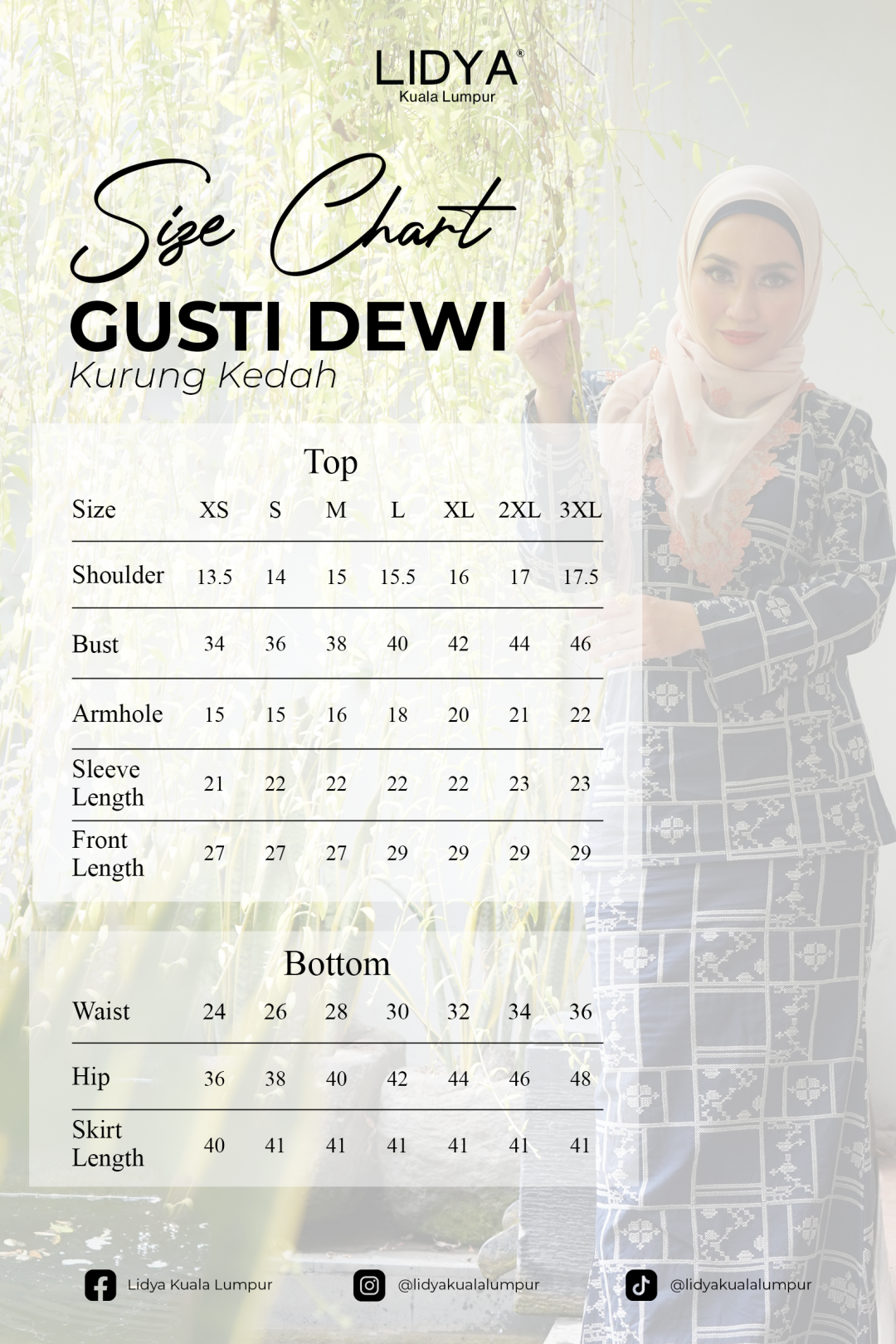 Kurung Kedah Gusti Dewi (Black)