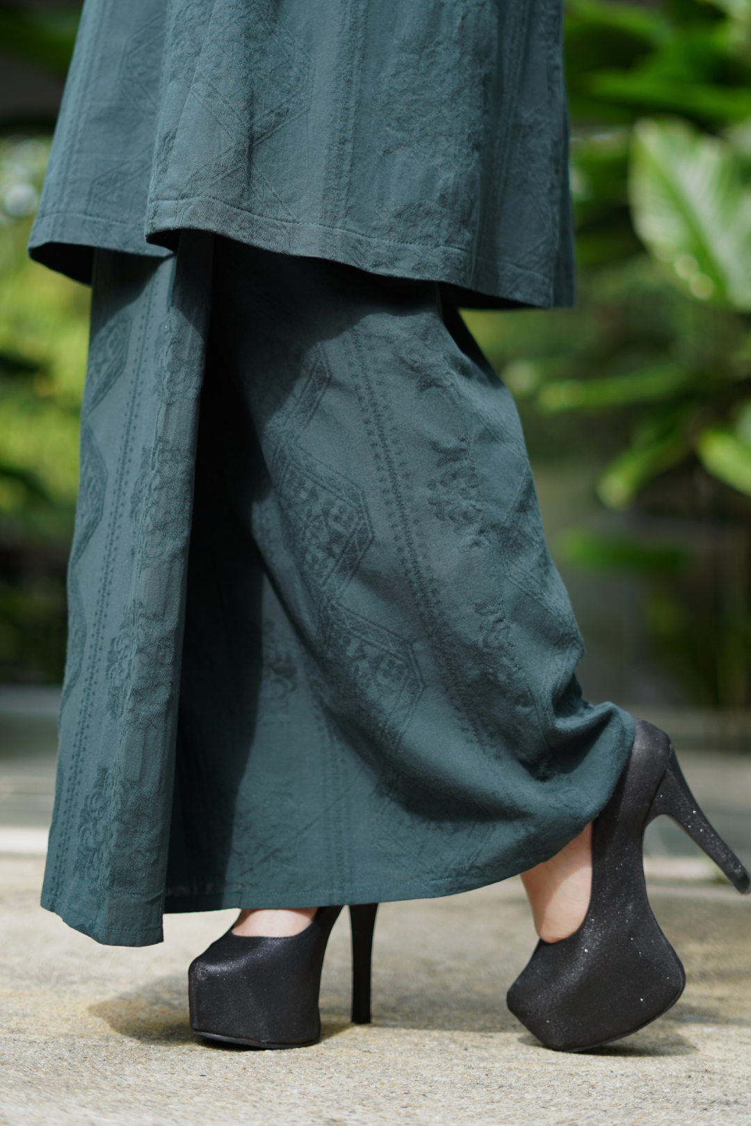 Dayang - Kurung Pahang Songket Klasik (Granite Green)