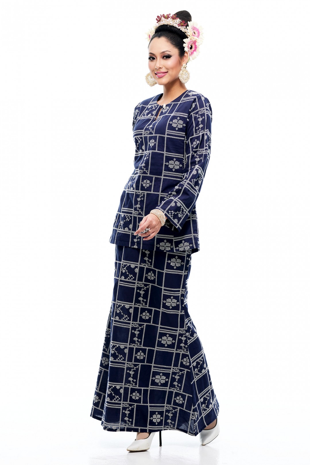 Kurung Kedah Gusti Dewi (Navy Blue)