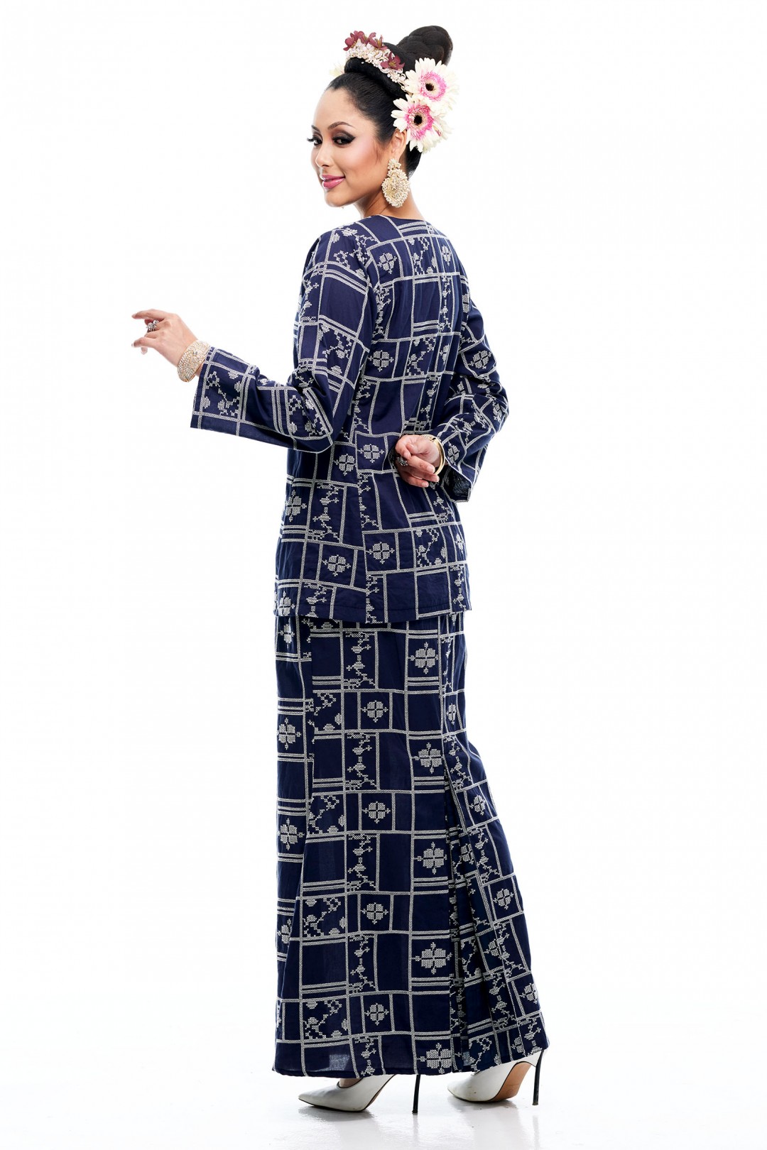 Kurung Kedah Gusti Dewi (Navy Blue)
