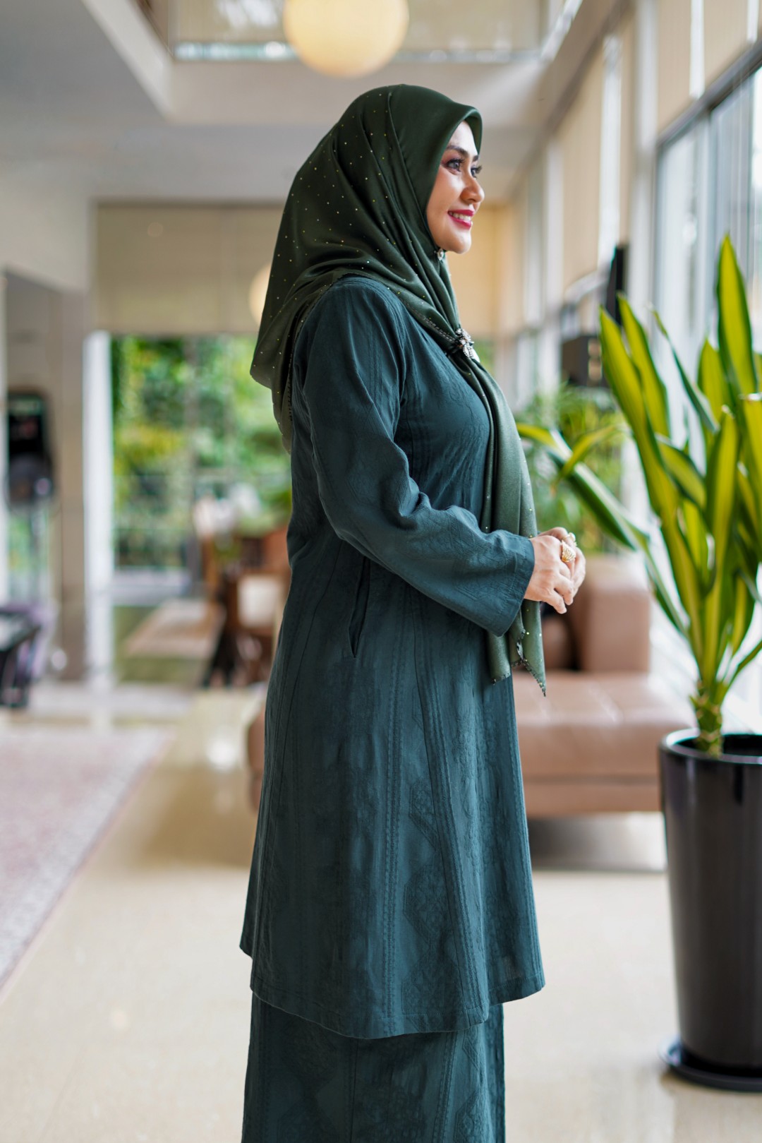 Dayang - Kurung Pahang Songket Klasik (Granite Green)