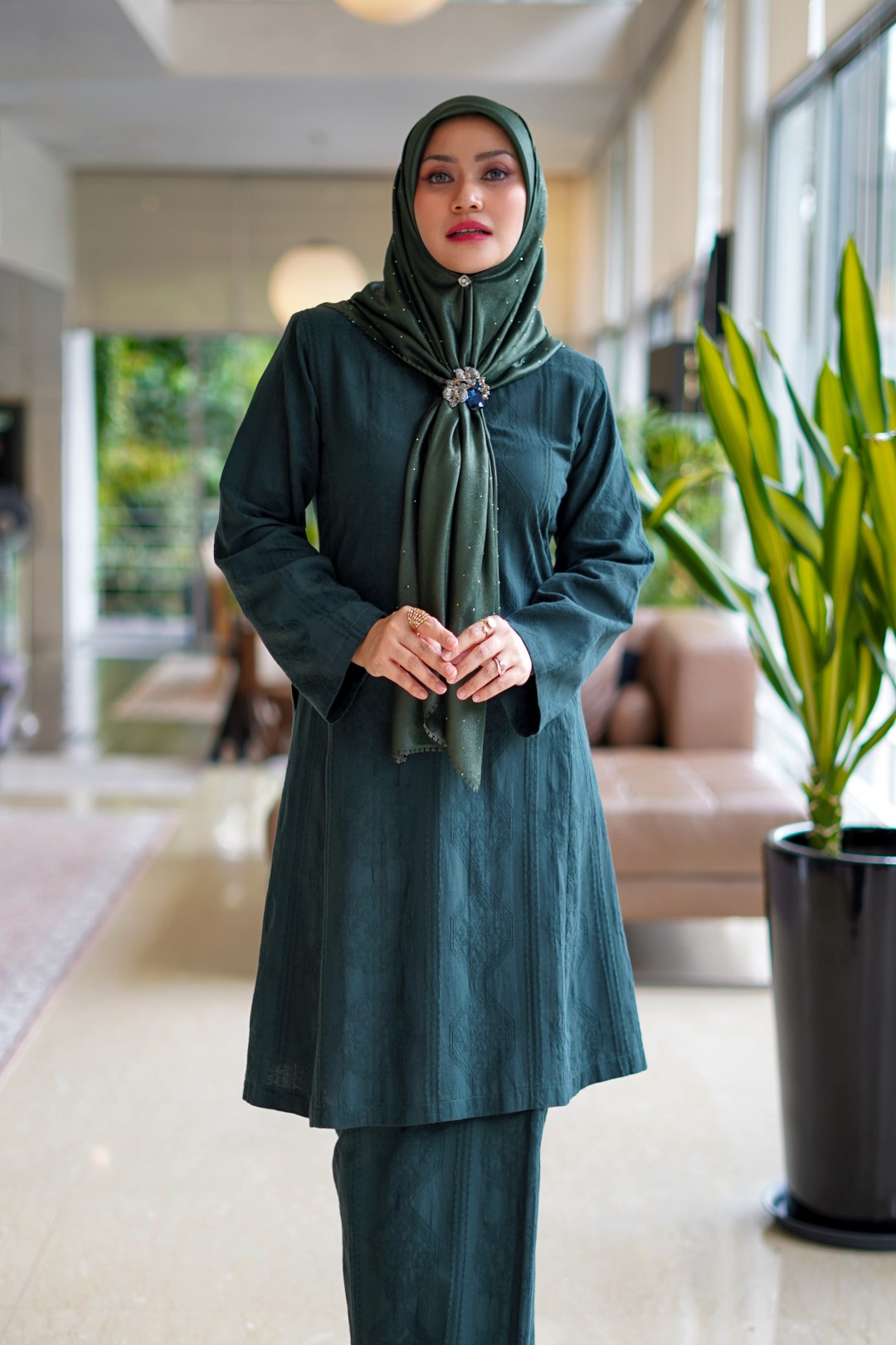 Dayang - Kurung Pahang Songket Klasik (Granite Green)