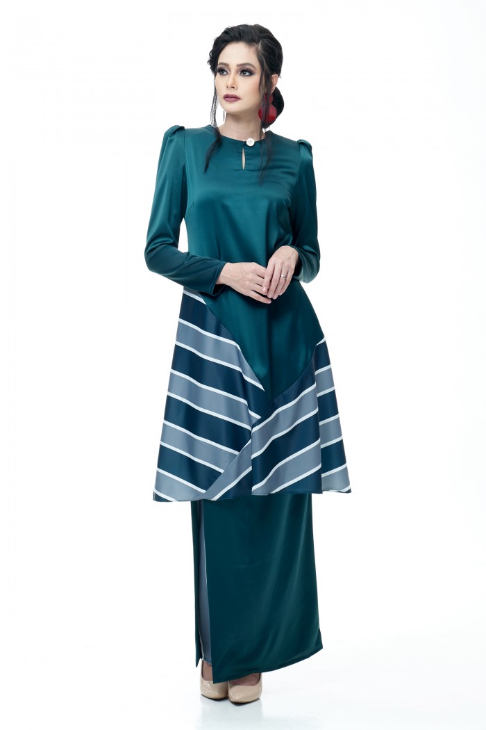 Isabella Kurung Pahang (Emerald Green)