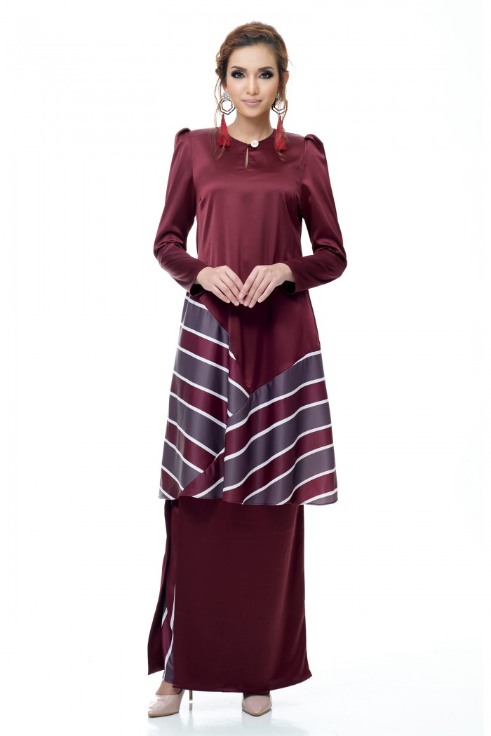 Isabella Kurung Pahang (Maroon)