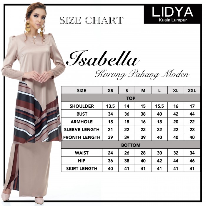 Isabella Kurung Pahang (Sandy Brown)