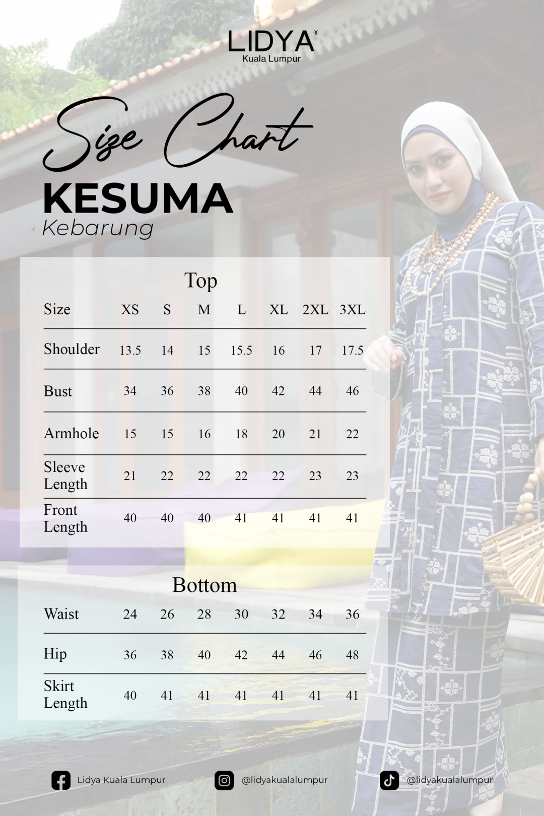 Klasik Kebarung Kesuma (Navy Blue)