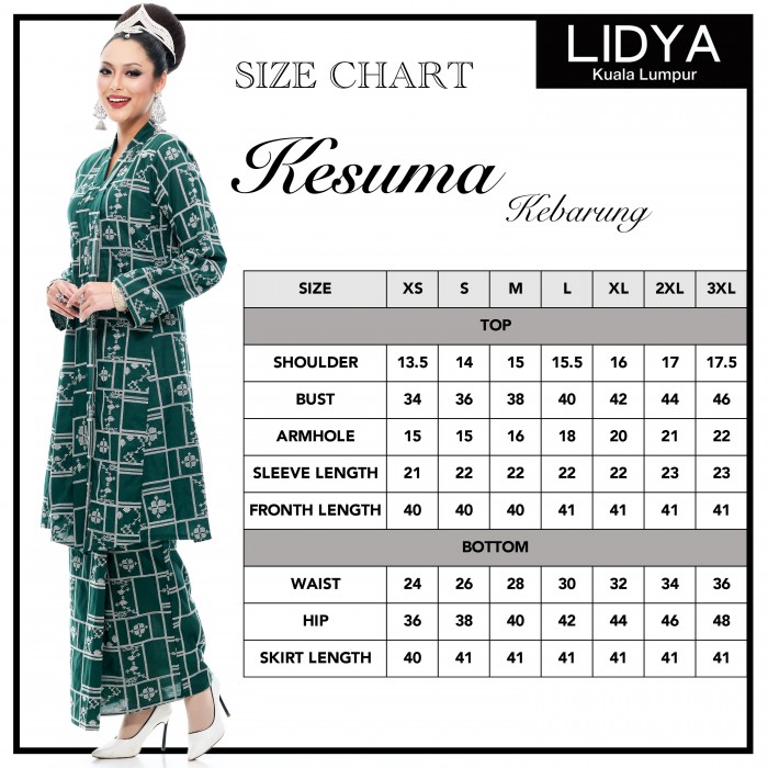 Klasik Kebarung Kesuma (Emerald Green)