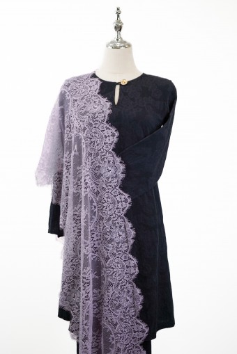 French Lace Selendang (Lavender)