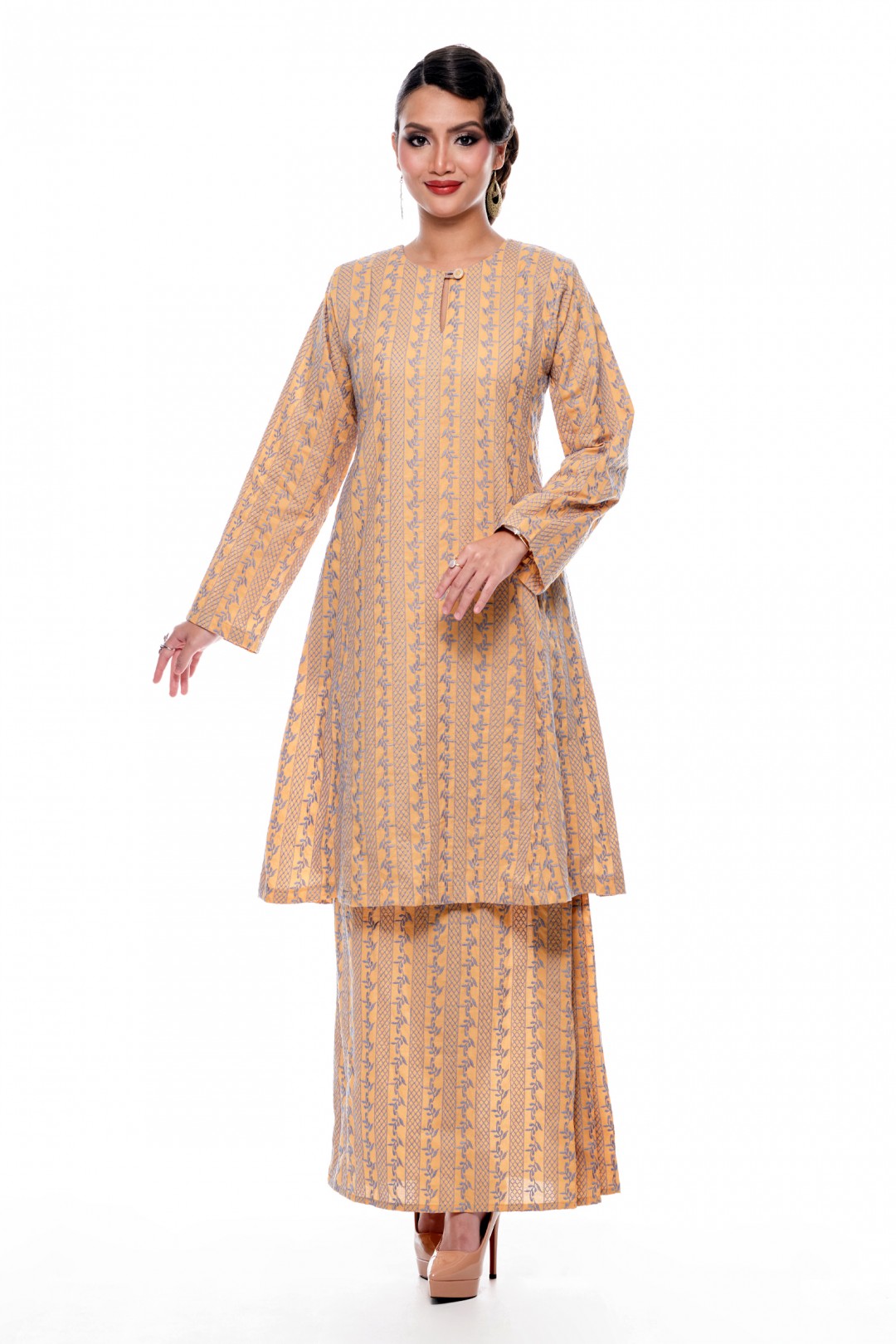 Kurung Riau Manis (Pastel Orange)