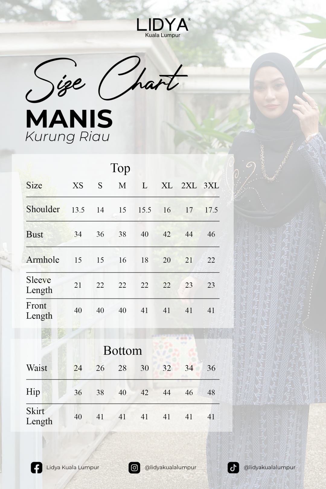 Kurung Riau Manis (Pastel Orange)