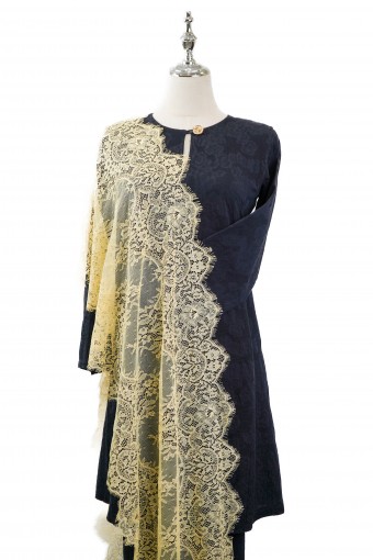 French Lace Selendang (Mustard)