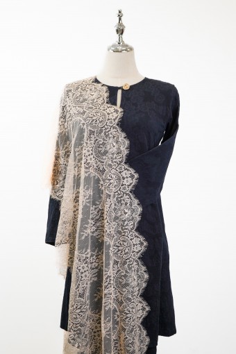French Lace Selendang (Nude)