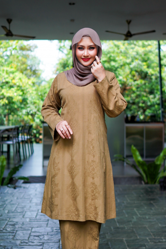 Dayang - Kurung Pahang Songket Klasik (Olive Gold)