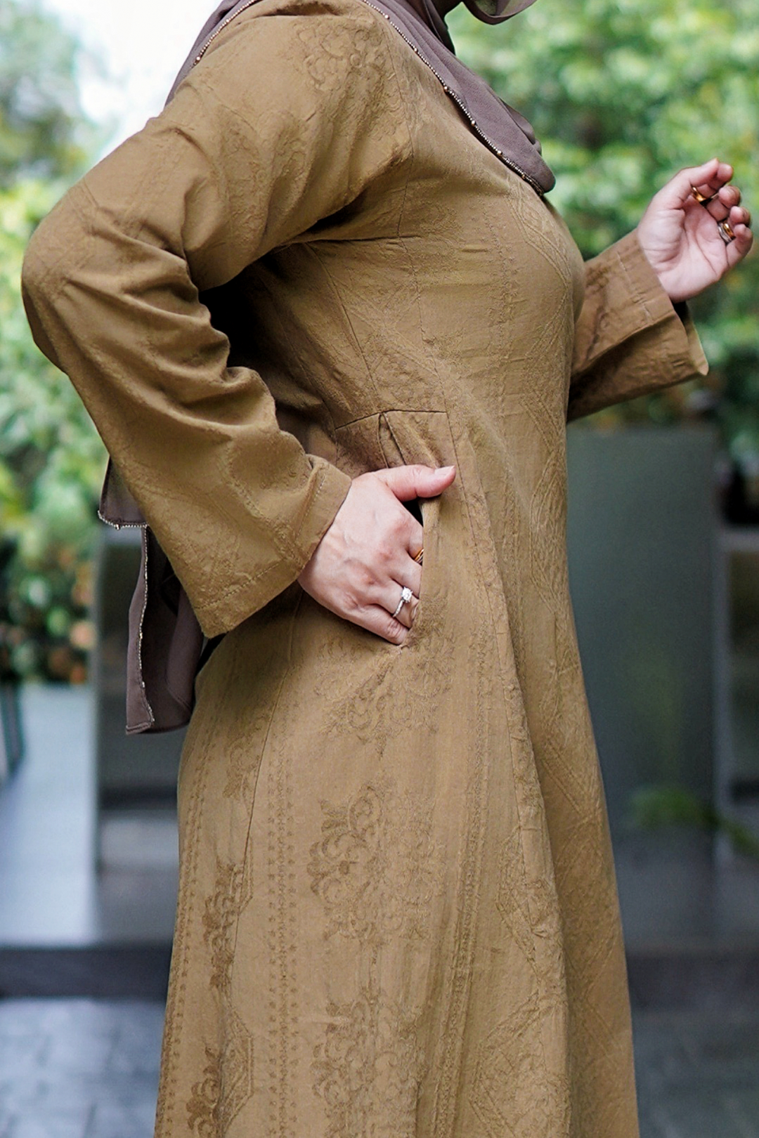 Dayang - Kurung Pahang Songket Klasik (Olive Gold)