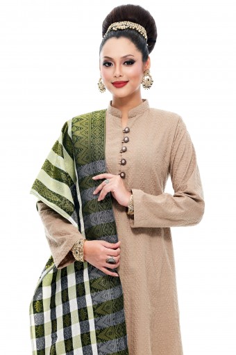 Selendang Songket Klasik (Pistachio Checker)