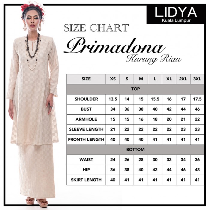 Kurung Riau Primadona (Nude)