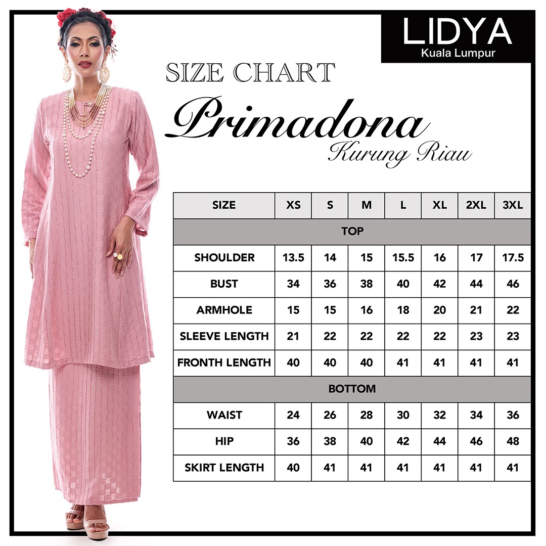 Kurung Riau Primadona (Rose Pink)
