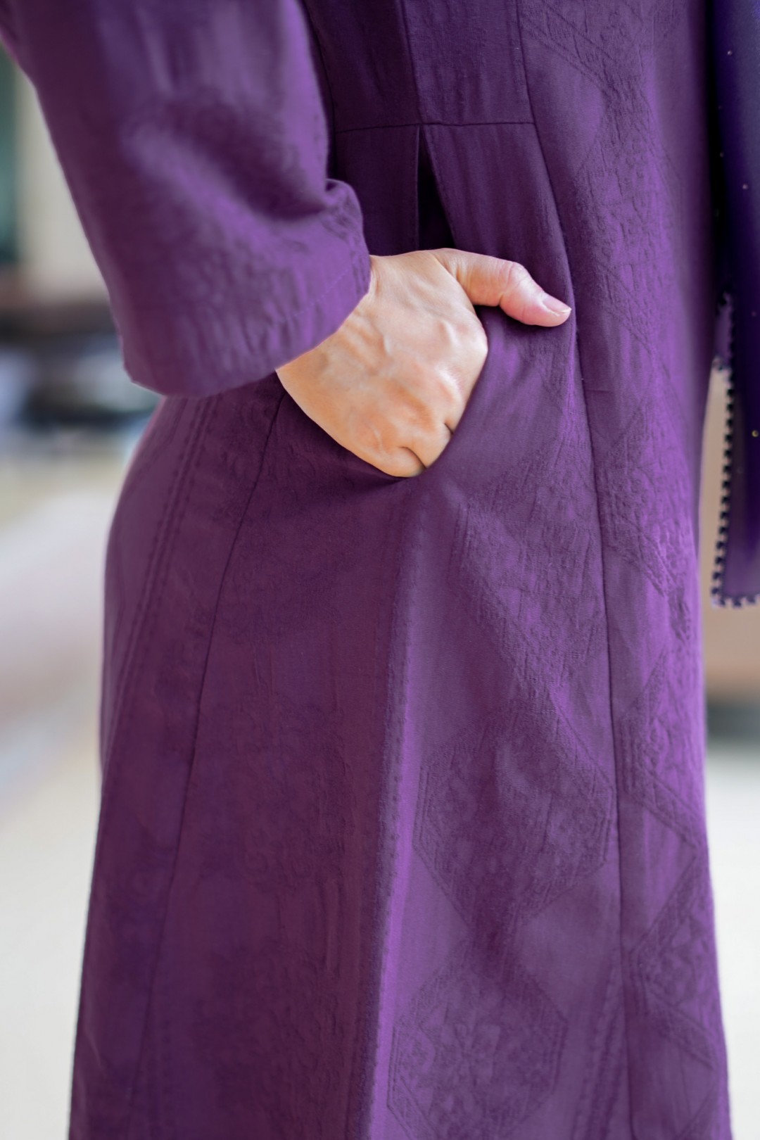 Dayang - Kurung Pahang Songket Klasik (Purple Plum)