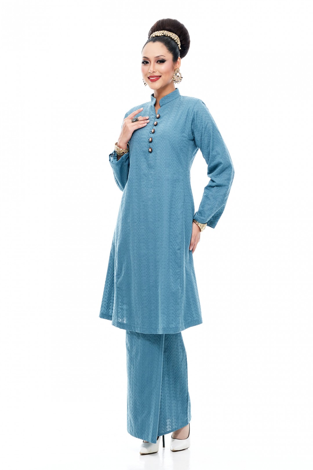 Kurung Riau Putri (Steel Blue)