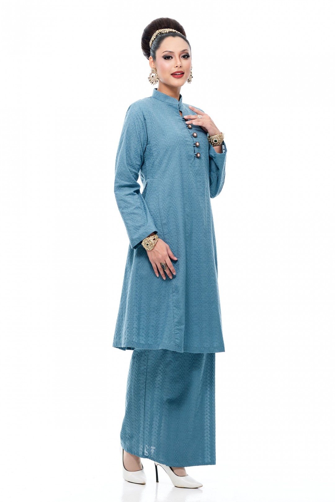 Kurung Riau Putri (Steel Blue)