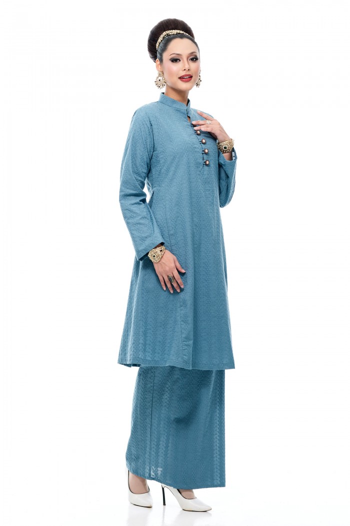 Kurung Riau Putri (Steel Blue)