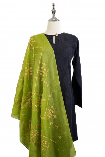 Exclusive Embroidery Dupatta Shawl (Light Green)