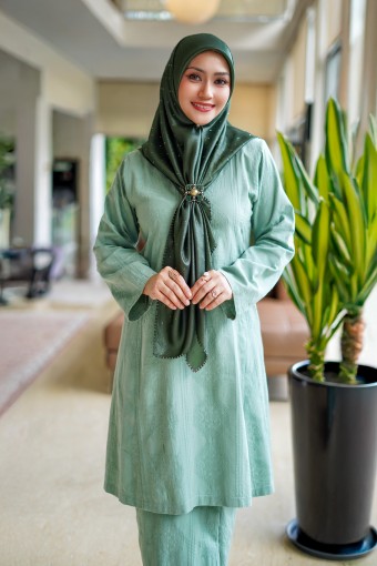 Dayang - Kurung Pahang Songket Klasik (Sage Green)