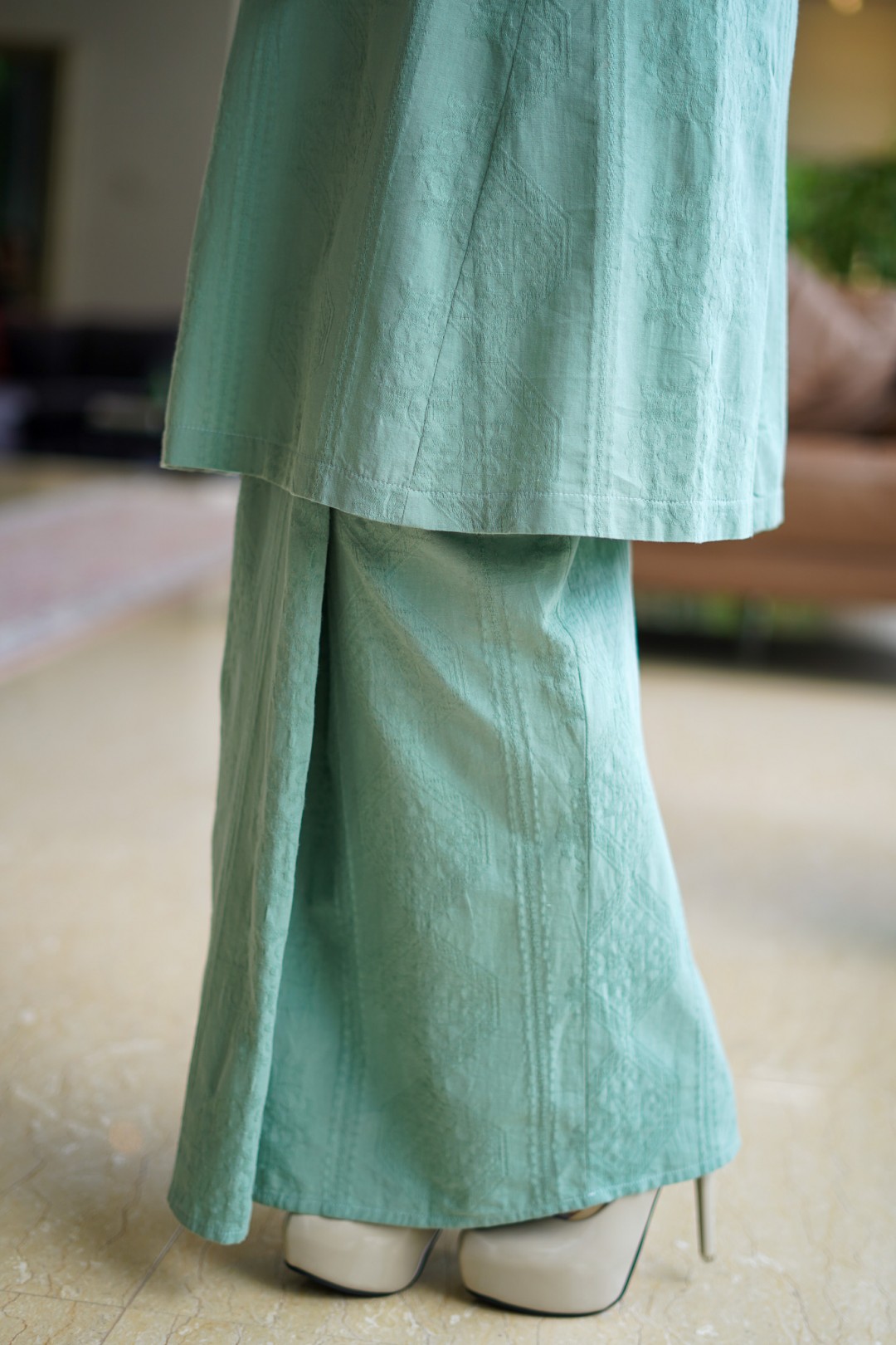 Dayang - Kurung Pahang Songket Klasik (Sage Green)