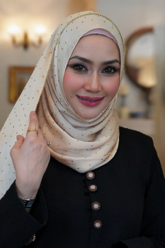 Clara Shawl - Gold Beaded Embellishment (Beige)
