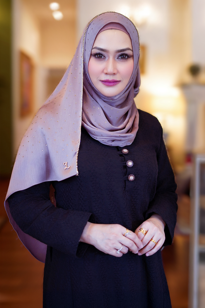 Clara Shawl - Gold Beaded Embellishment (Dusty Purple)