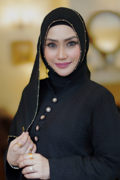 Eva Shawl - Borderline Shimmering Rhinestones (Black)