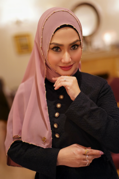 Eva Shawl - Borderline Shimmering Rhinestones (Dusty Pink)