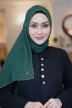 Eva Shawl - Borderline Shimmering Rhinestones (Emerald Green)