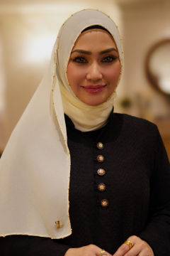 Eva Shawl - Borderline Shimmering Rhinestones (Light Beige)