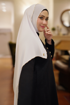 Eva Shawl - Borderline Shimmering Rhinestones (Pure White)