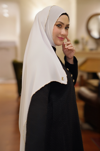 Eva Shawl - Borderline Shimmering Rhinestones (Pure White)